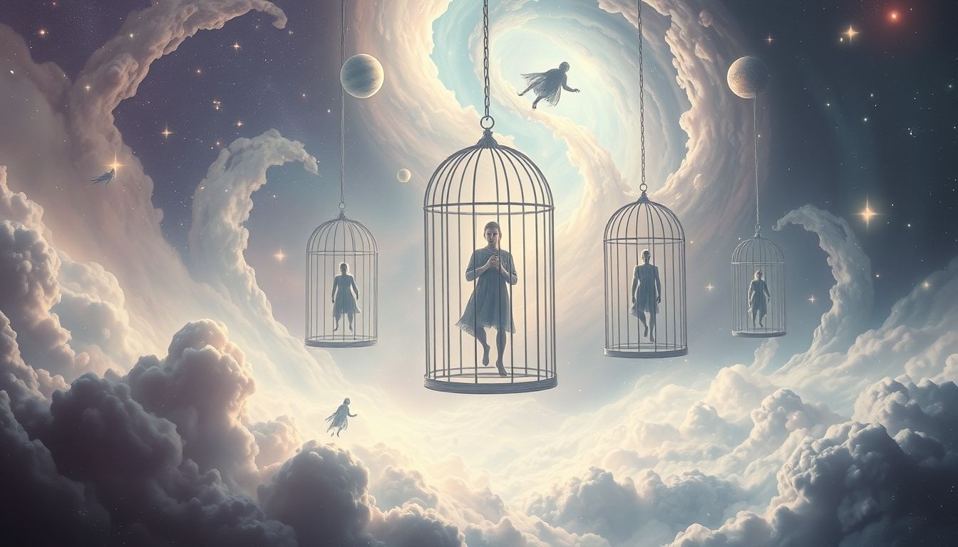 Rêver d'être emprisonné symbolise souvent un sentiment d'oppression intérieure.