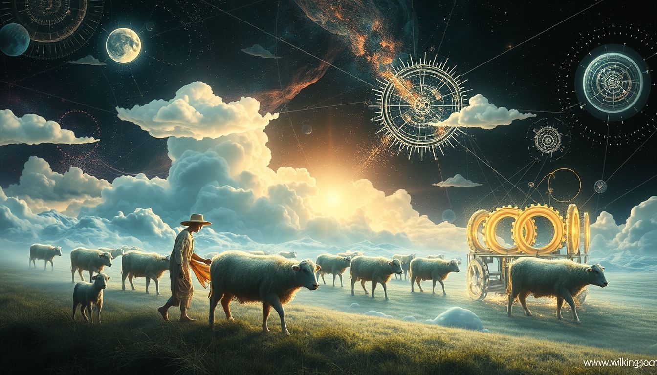 L'agriculture moderne combine élevage et machines pour optimiser la production.