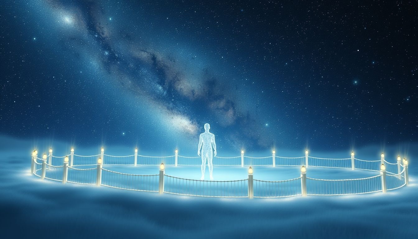 La clôture symbolise la limite entre liberté et protection personnelle.