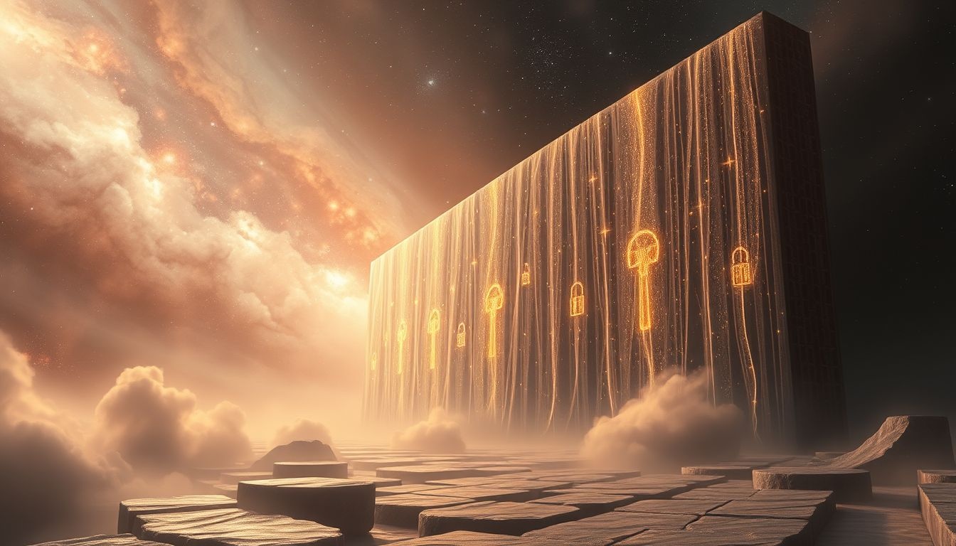 Une clôture haute symbolise des obstacles psychologiques majeurs à surmonter.