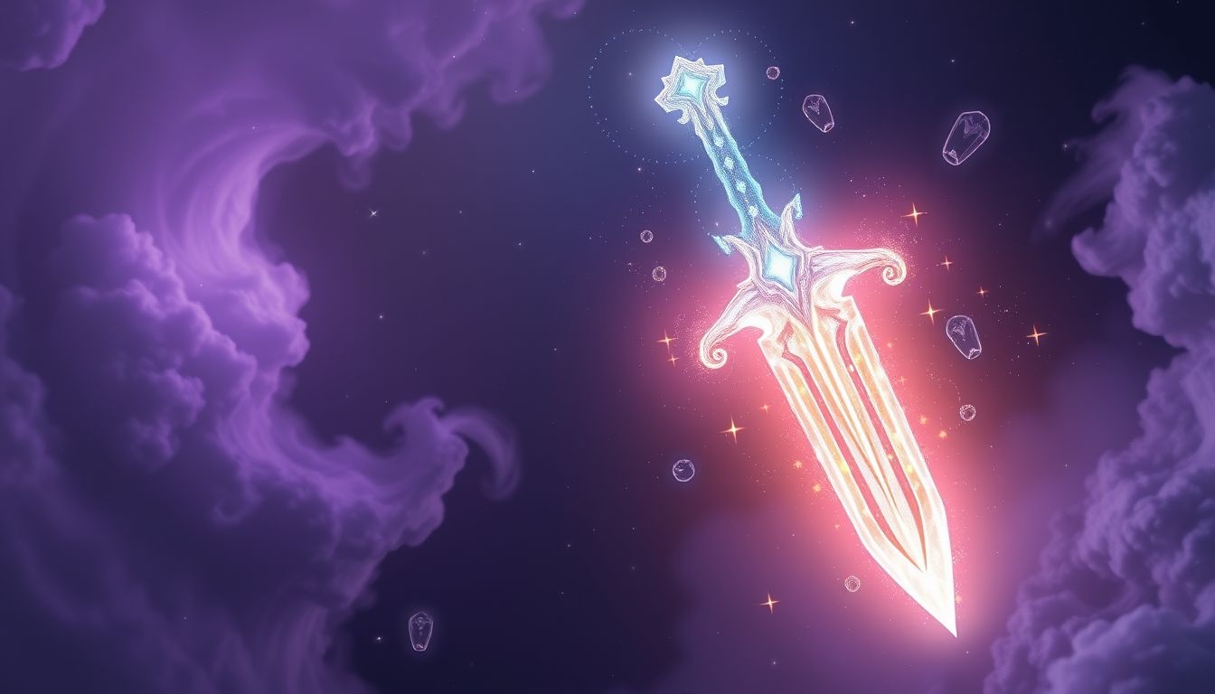 La dague symbolise la protection contre les menaces invisibles.