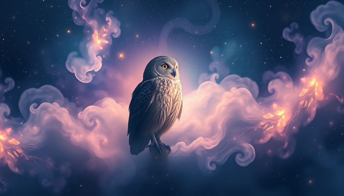 Le hibou qui hulule annonce souvent une intuition profonde nocturne.