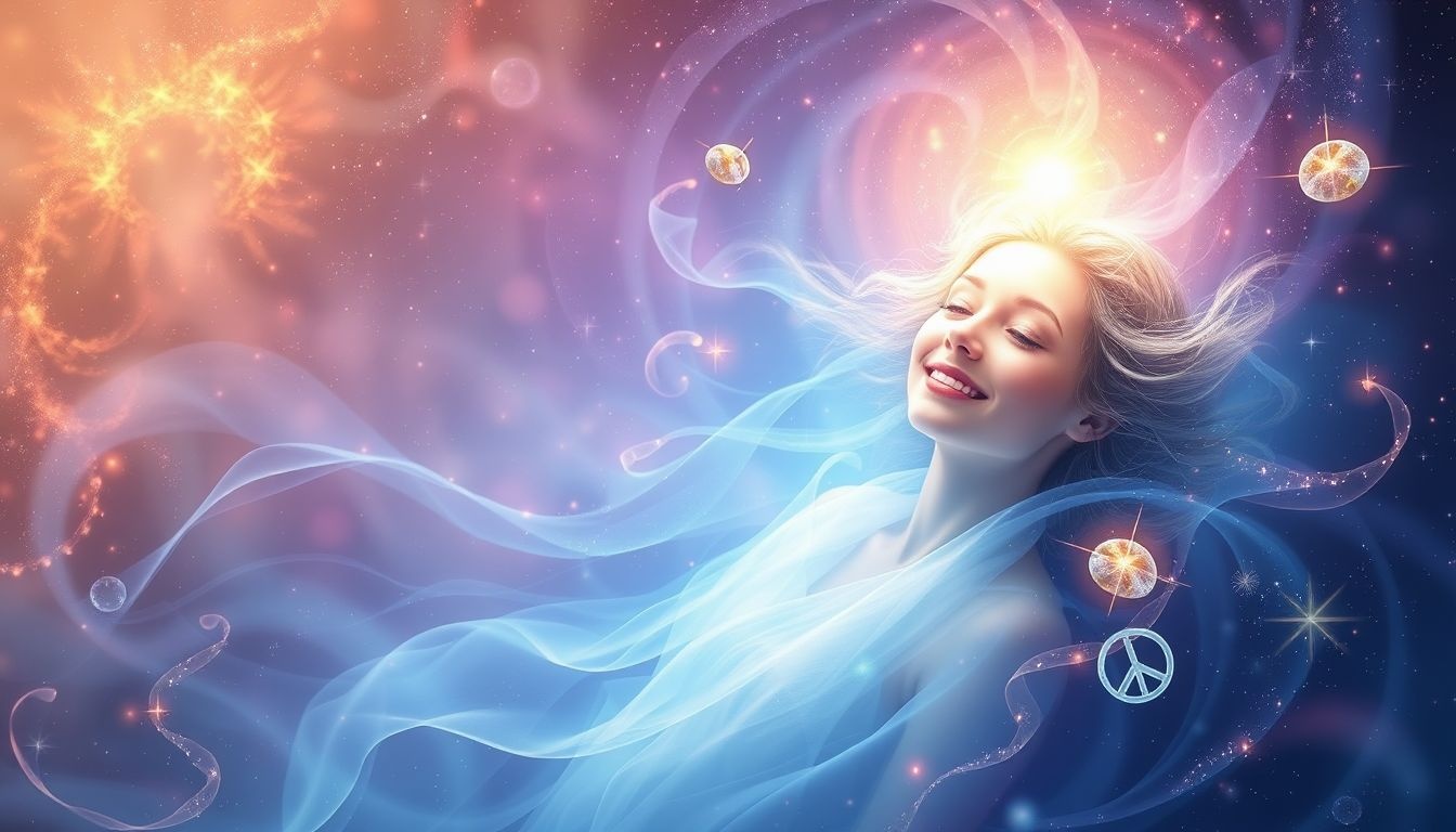 L'abbesse souriante symbolise la paix intérieure et l'acceptation profonde.