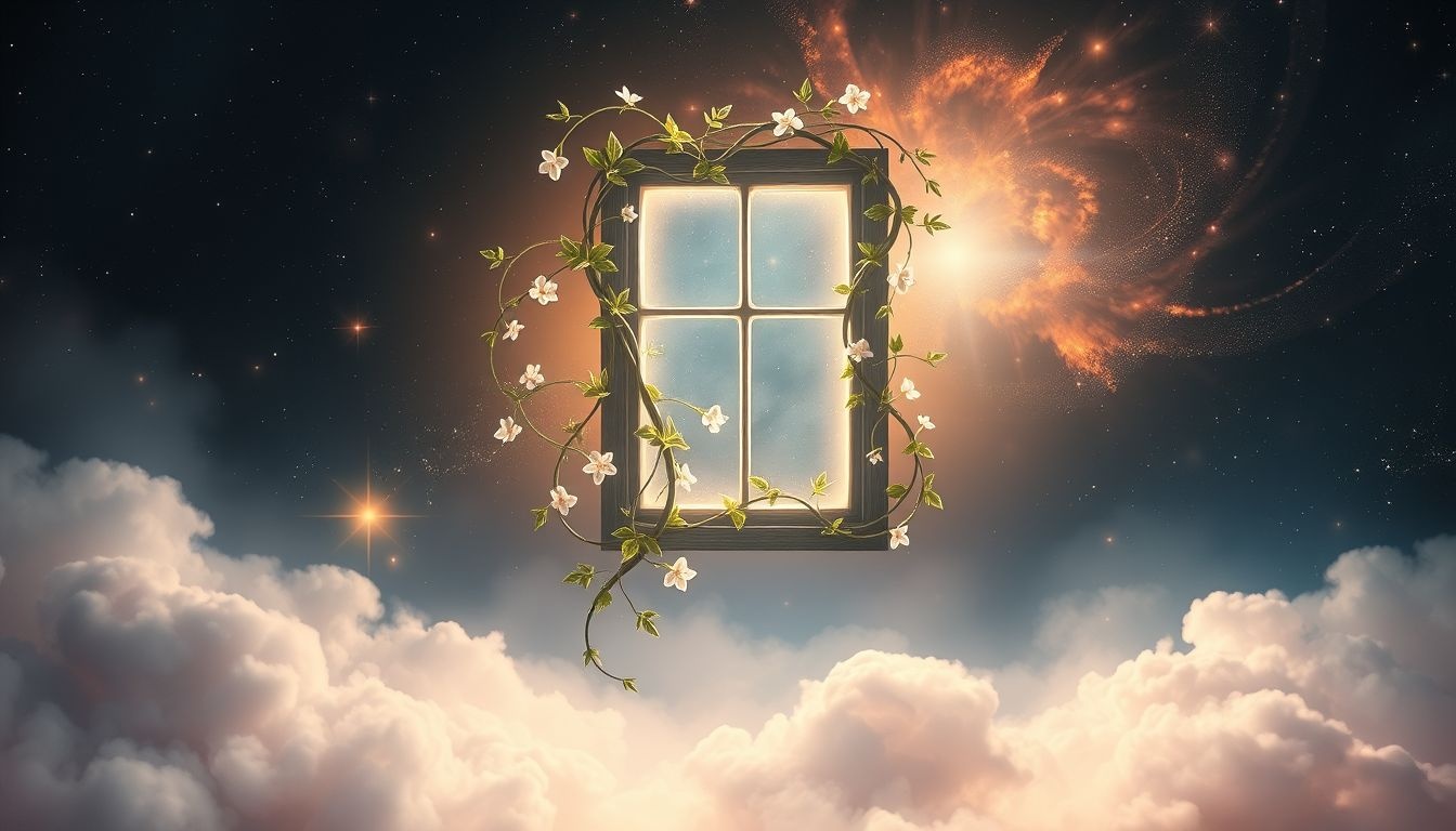 Une lucarne envahie symbolise le potentiel de croissance intérieure cachée.