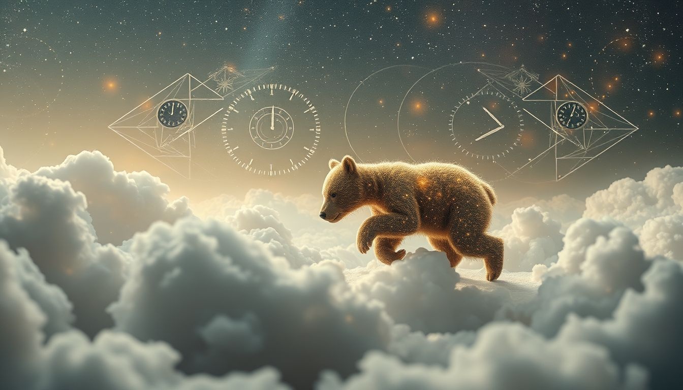 Rêver d’ourson agressif symbolise stress face aux responsabilités écrasantes.