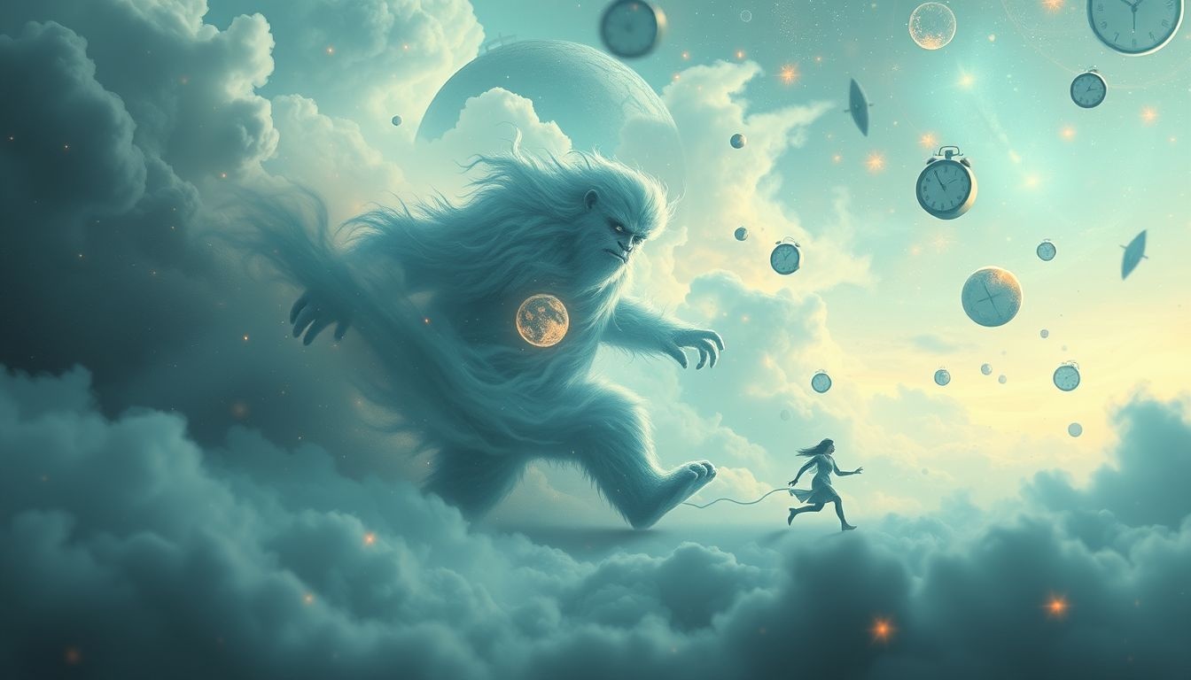 Rêver d’un yéti fuyant symbolise l’évasion face aux défis.