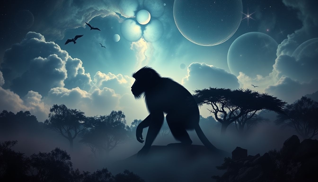 Le babouin de Guinée symbolise la sagesse instinctive dans les rêves.