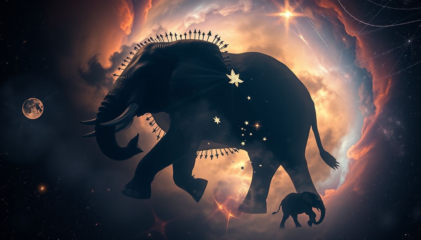 Rêver d’un éléphant agressif symbolise souvent un conflit intérieur.