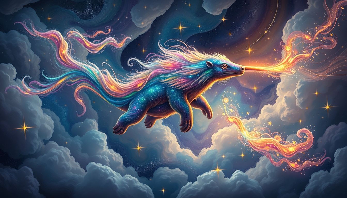 Rêver d'un fourmilier coloré stimule créativité et expression artistique intérieure.