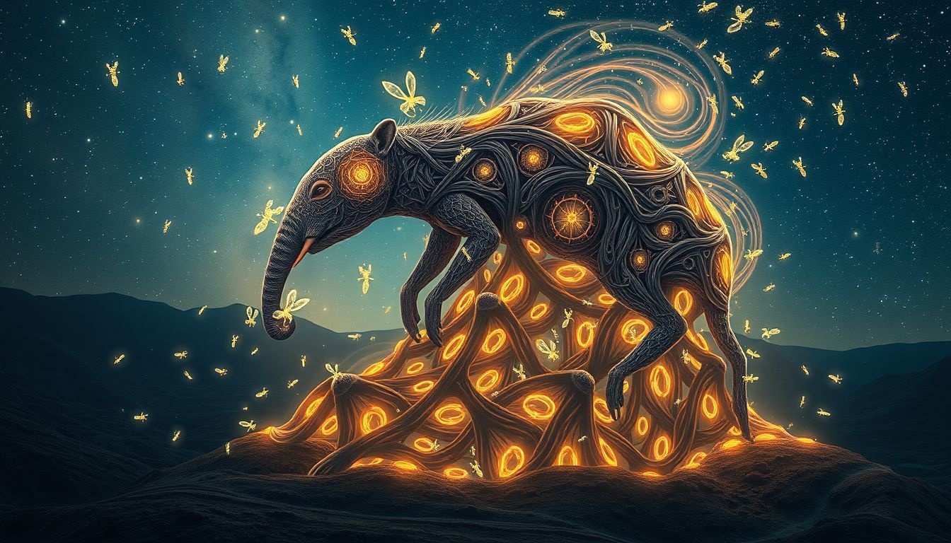 Rêver d’un fourmilier symbolise l'harmonie au sein de la communauté organisée.