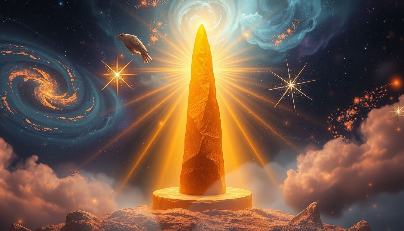 Rêver d’un menhir au soleil symbolise vitalité et clarté intérieure.