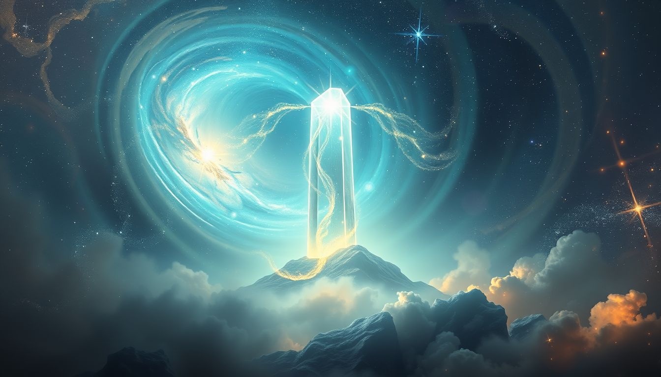 Un menhir parlant symbolise l'intuition profonde et la sagesse cachée.