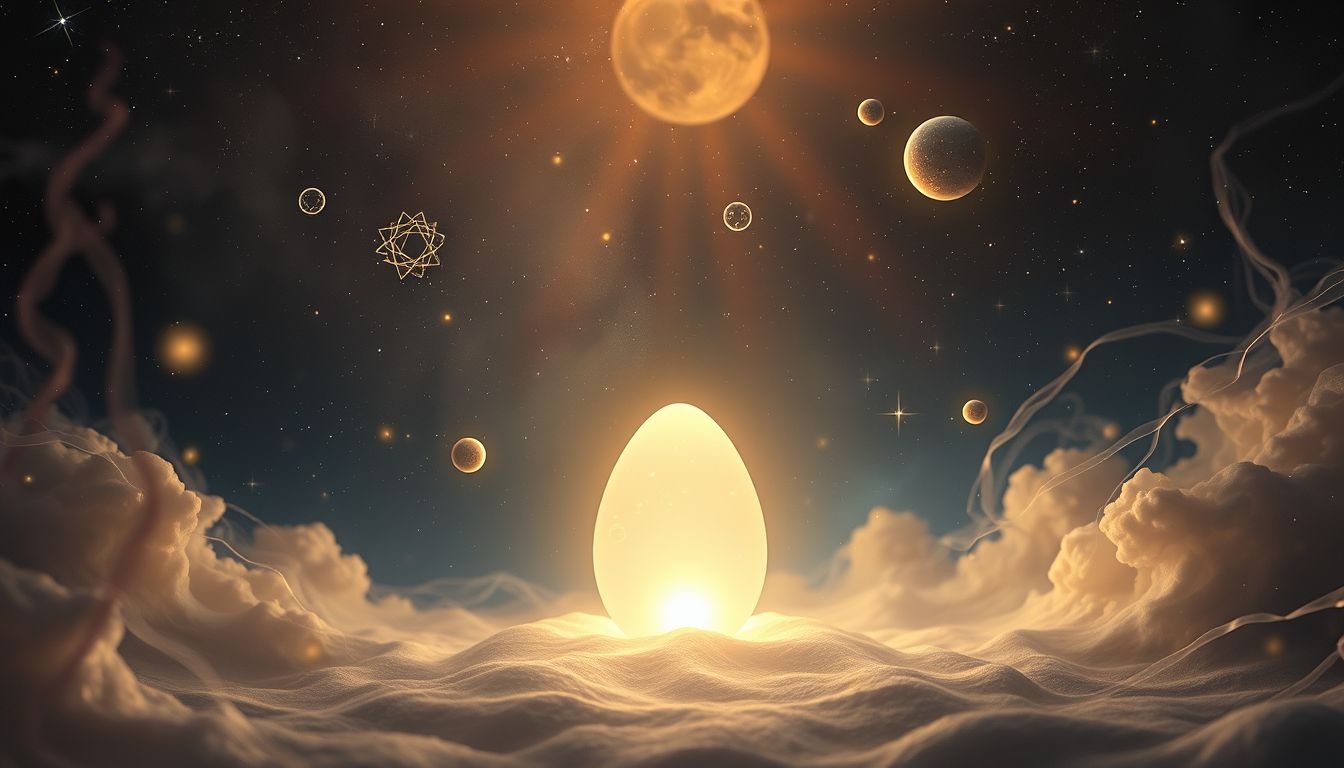 Rêver d’un œuf symbolise souvent un nouveau départ ou potentiel.