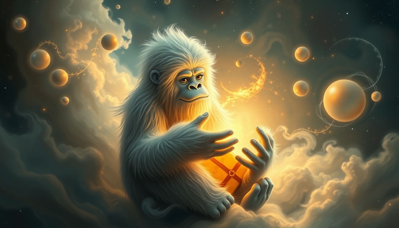 Rêver d’un yéti offrant cadeau symbolise aide bienveillante inattendue.