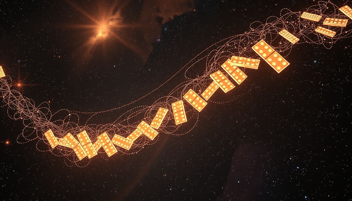 Rêver d'une chaîne de dominos symbolise l'effet boule de neige émotionnel.