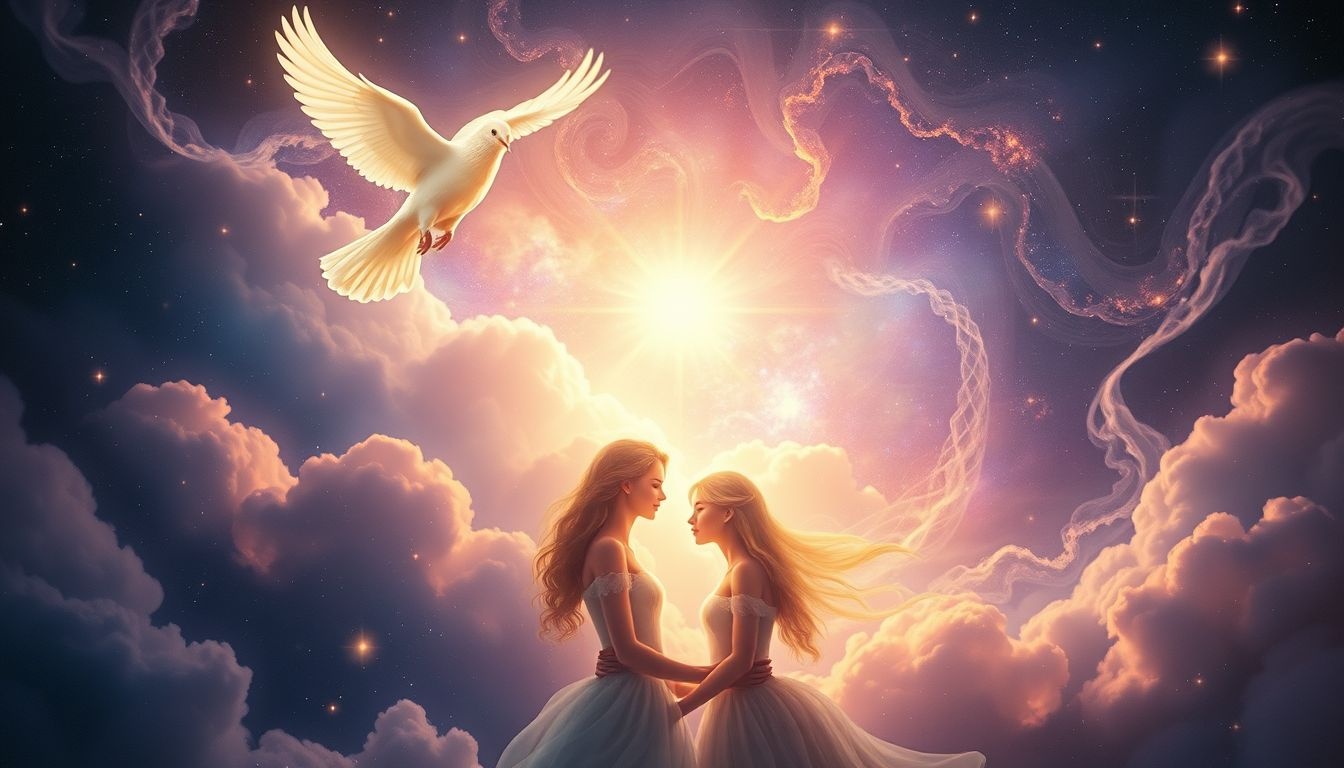 Rêver d'une colombe et d'un couple symbolise souvent l'amour durable.