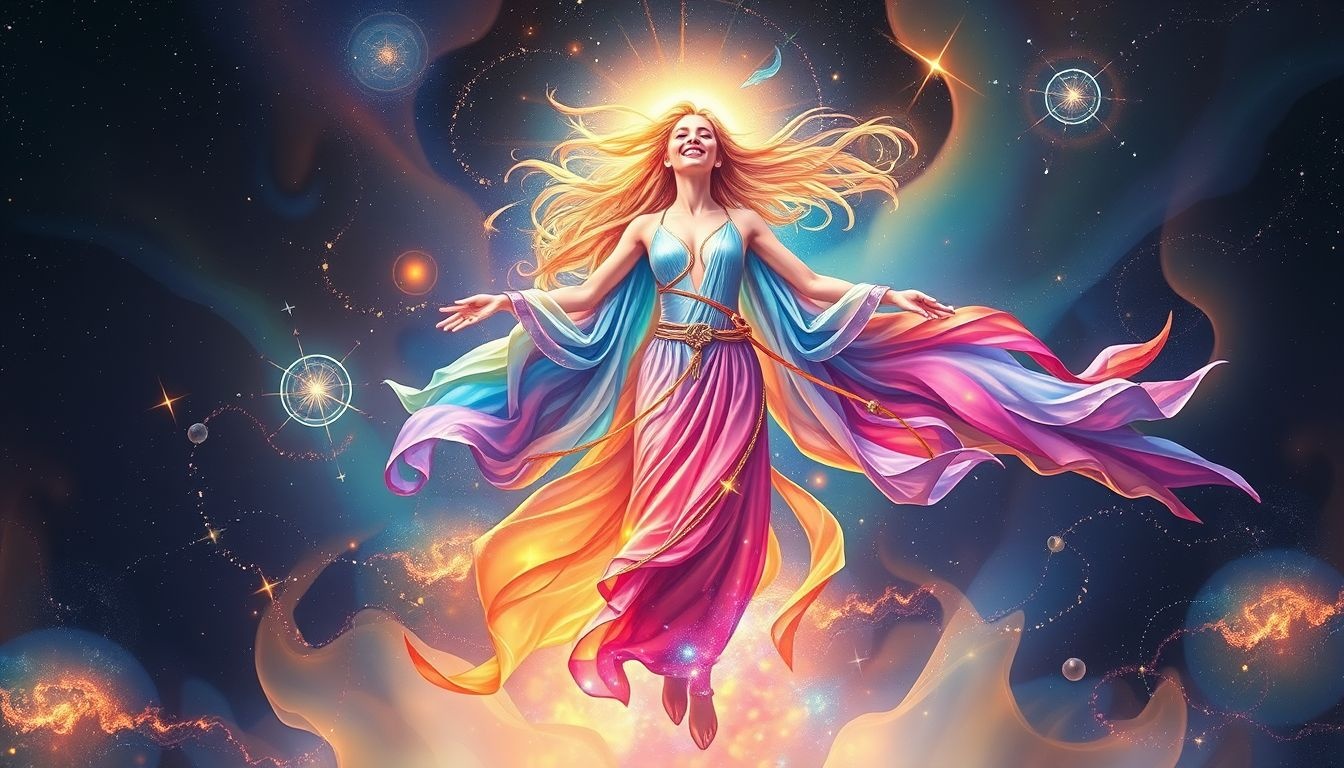 Rêver d'une dame aux couleurs vives symbolise créativité et joie intérieure.