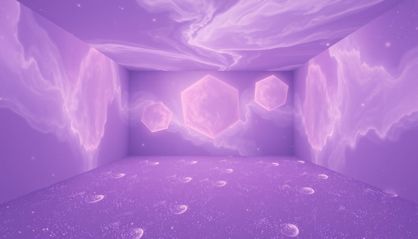 Rêver d'une pièce mauve symbolise souvent la sérénité intérieure profonde.