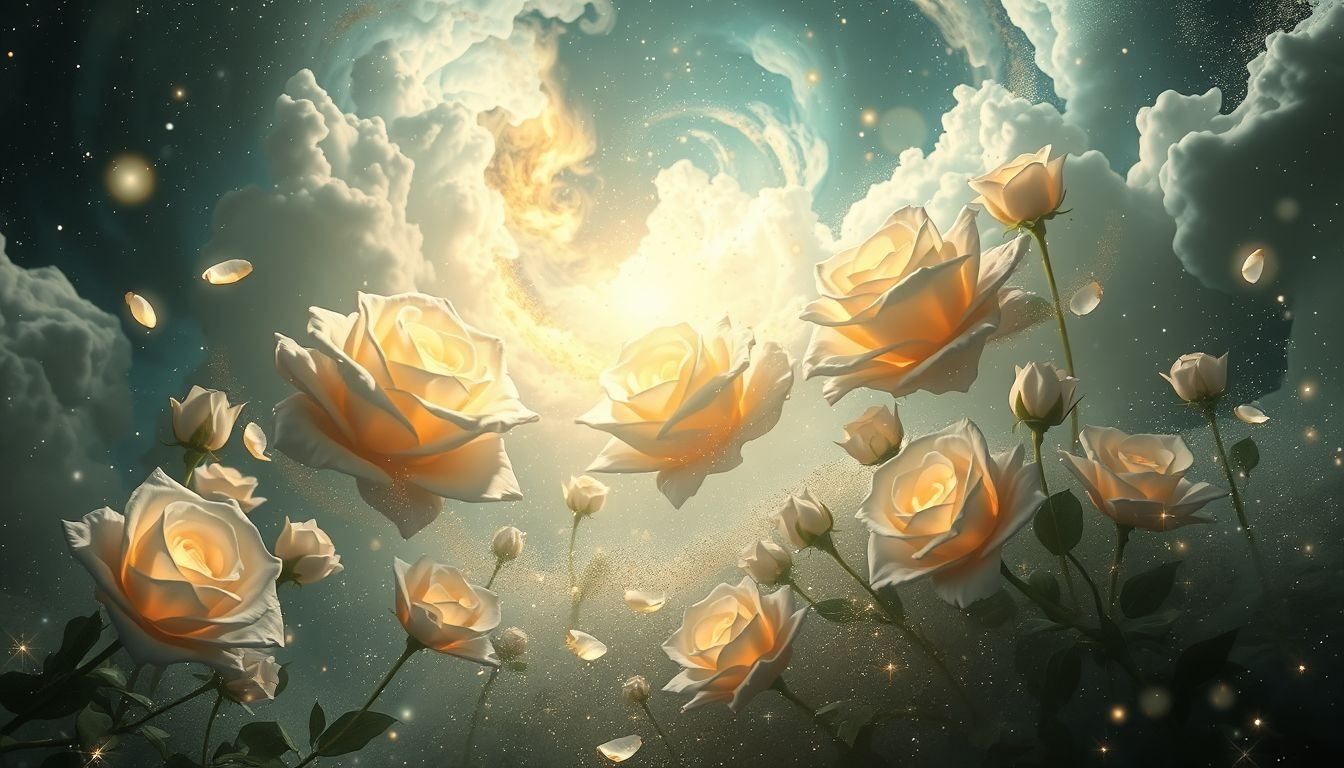 Rêver de roses blanches symbolise un nouveau départ pur et sincère.