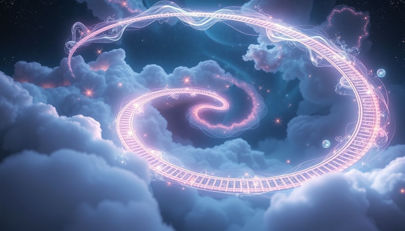 Rêver d'une voie ferrée spirale symbolise cycles infinis et complexité.