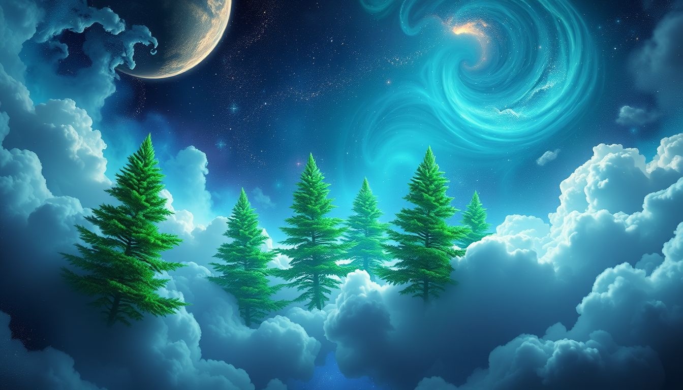 Rêver de conifères verts symbolise renouveau, force et espérance durable.