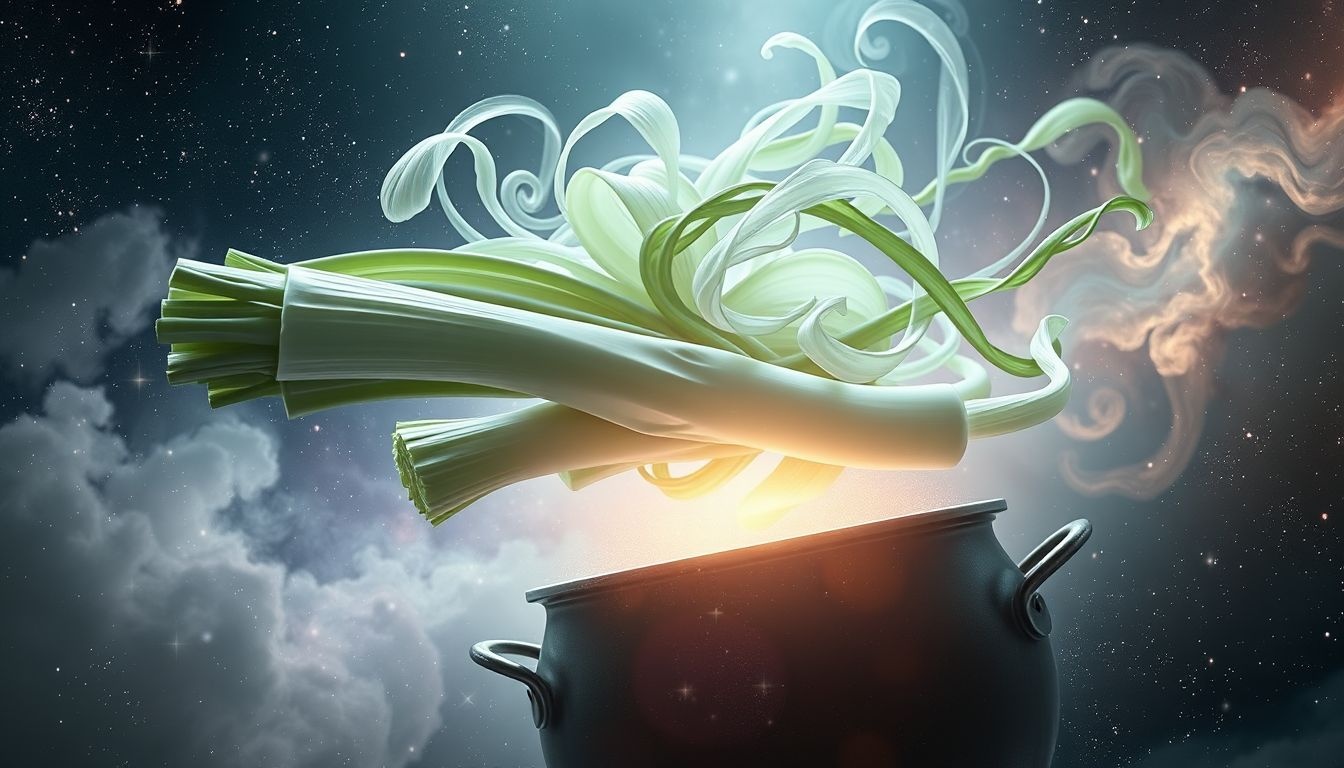 Rêver de cuisiner des poireaux symbolise transformation et renouveau intérieur.