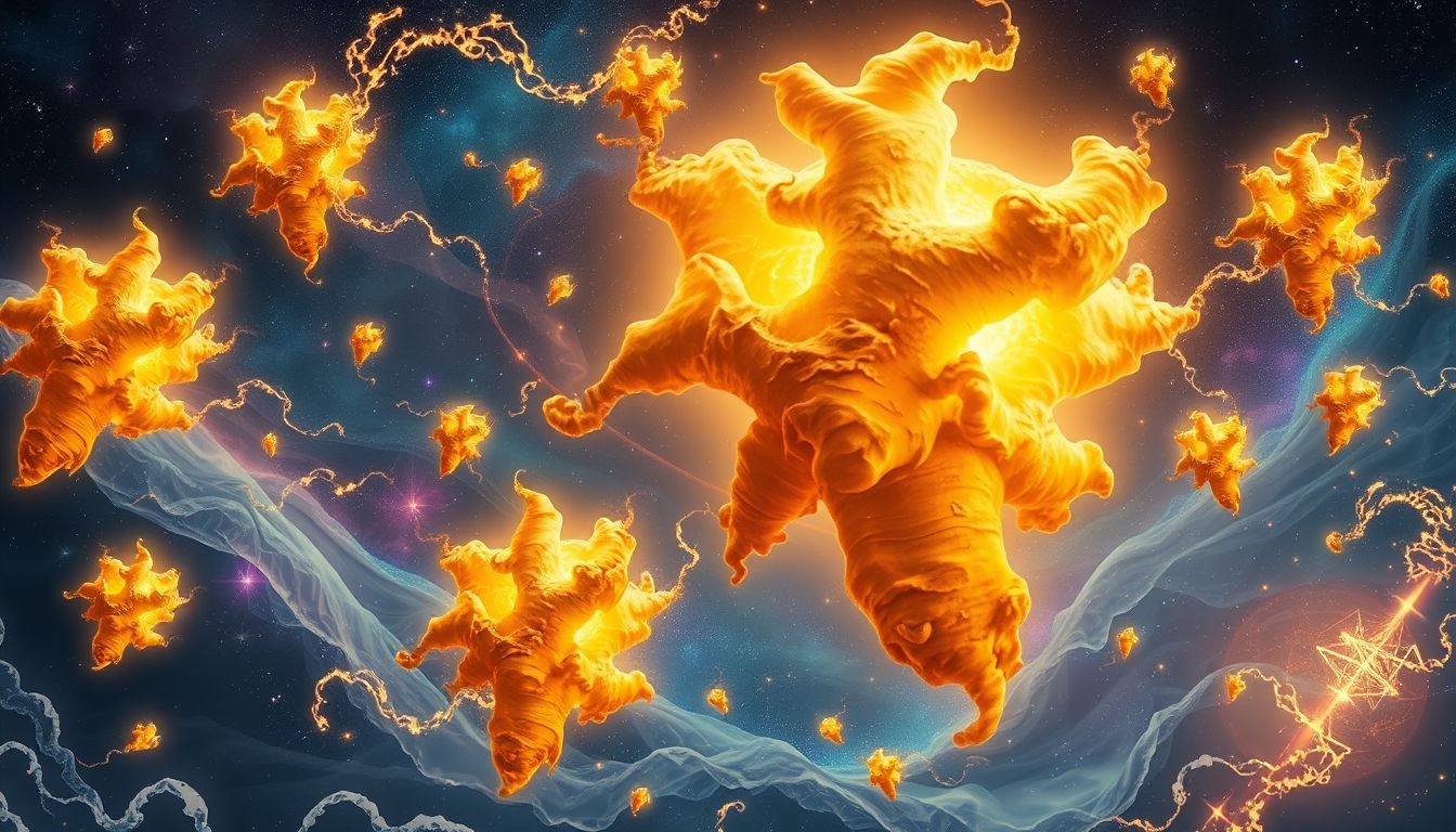 Rêver de gingembre géant symbolise une force et abondance décuplées.