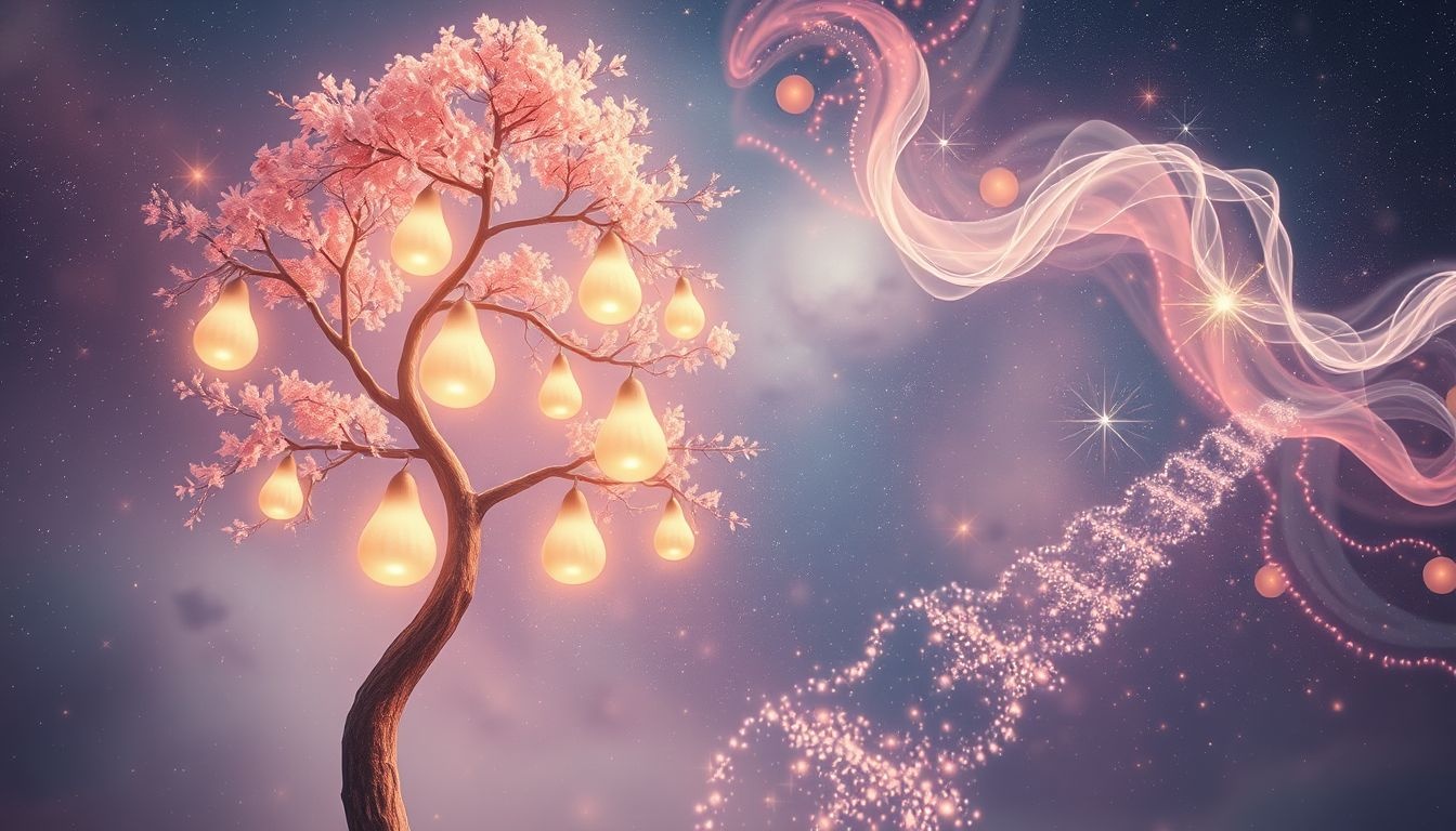 Rêver de grimper un poirier symbolise une ascension sociale ambitieuse.