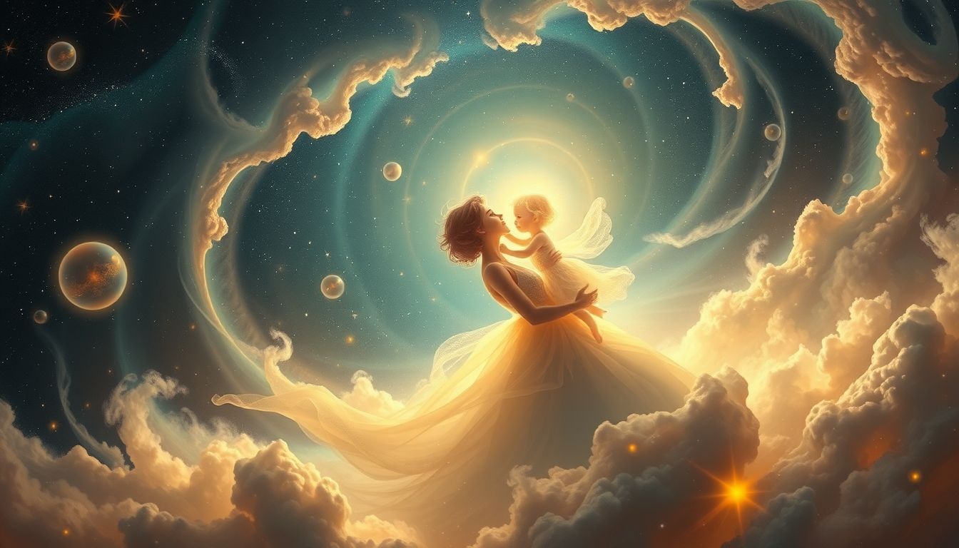 Rêver d’un petit-enfant symbolise souvent joie et innocence retrouvée.