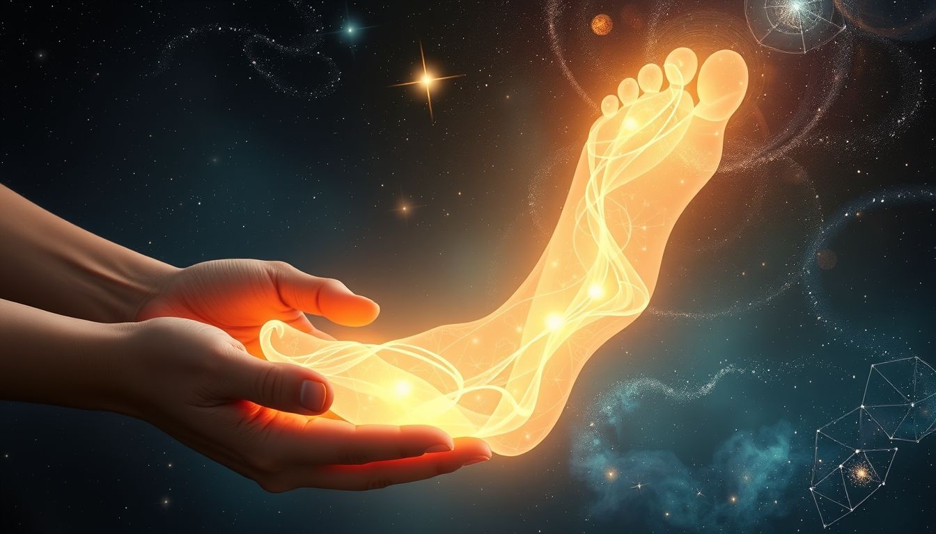 Rêver de masser pieds plats symbolise soin, compassion et guérison intérieure.