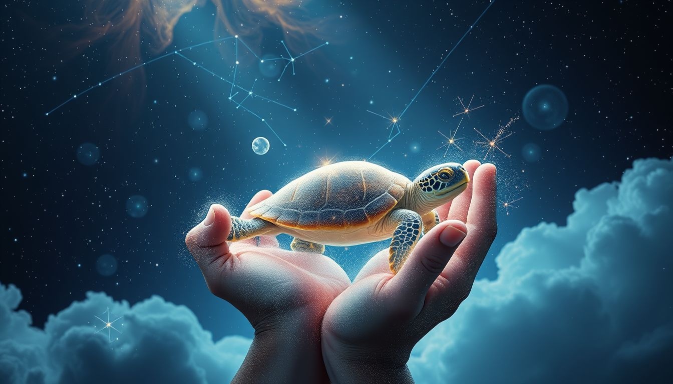 Rêver de nourrir une tortue symbolise le souci de bienveillance.