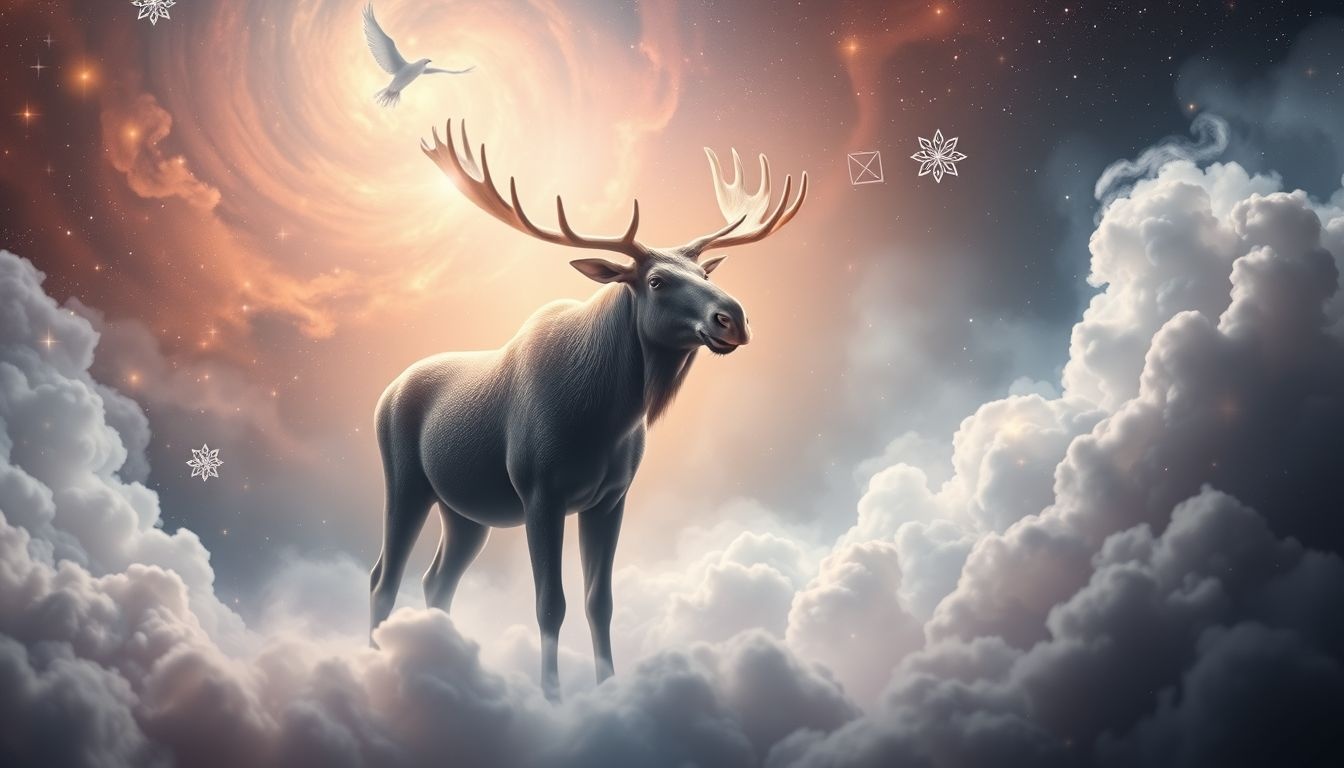 Rêver d’élan révèle souvent une forte intuition et guidance intérieure.