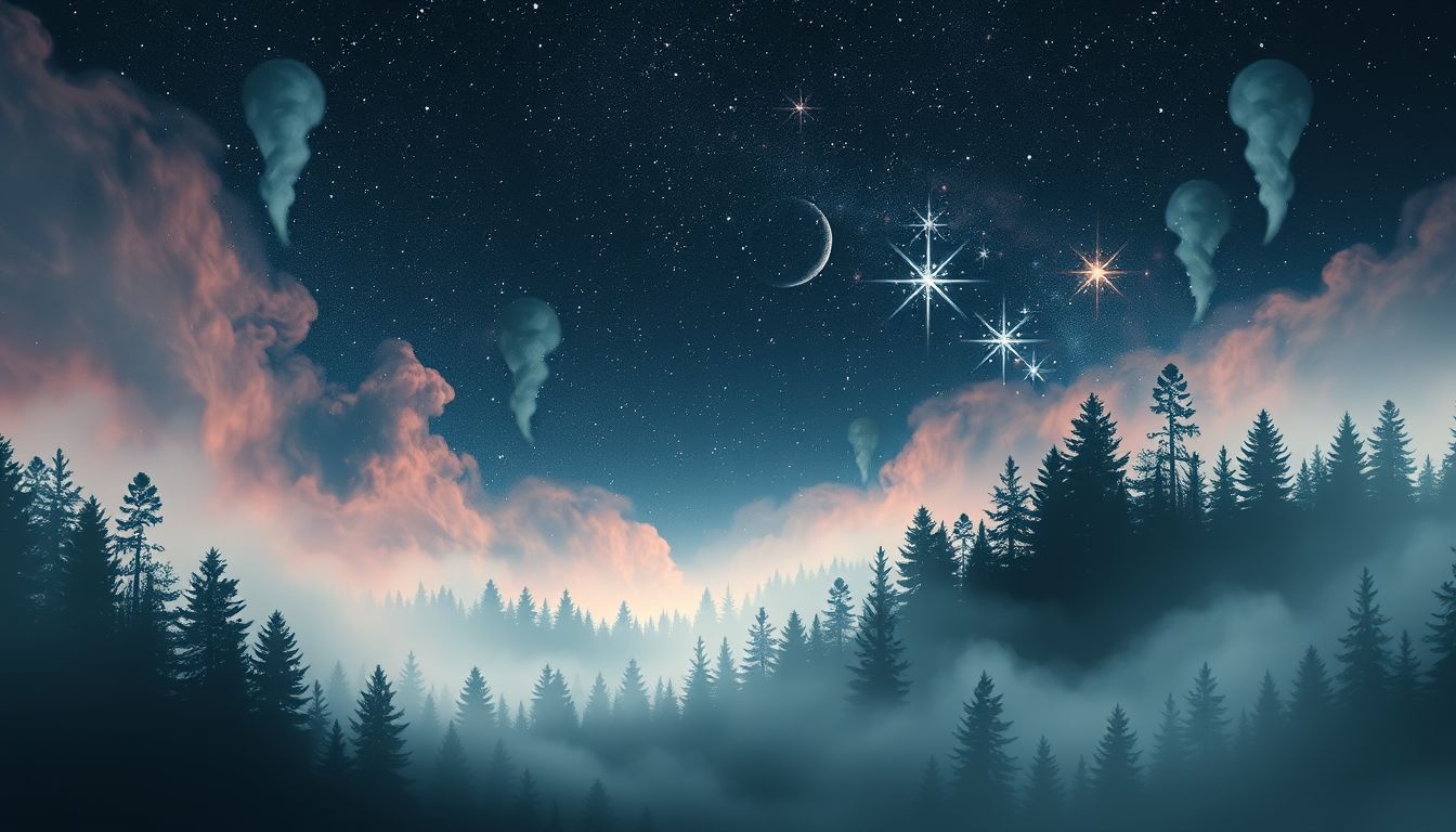 Se perdre en forêt de conifères symbolise doute et quête intérieure.