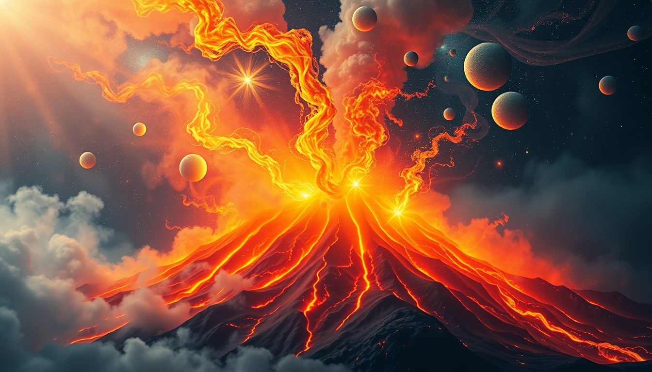 Rêver d’un volcan évoque une passion ardente et une créativité explosive.