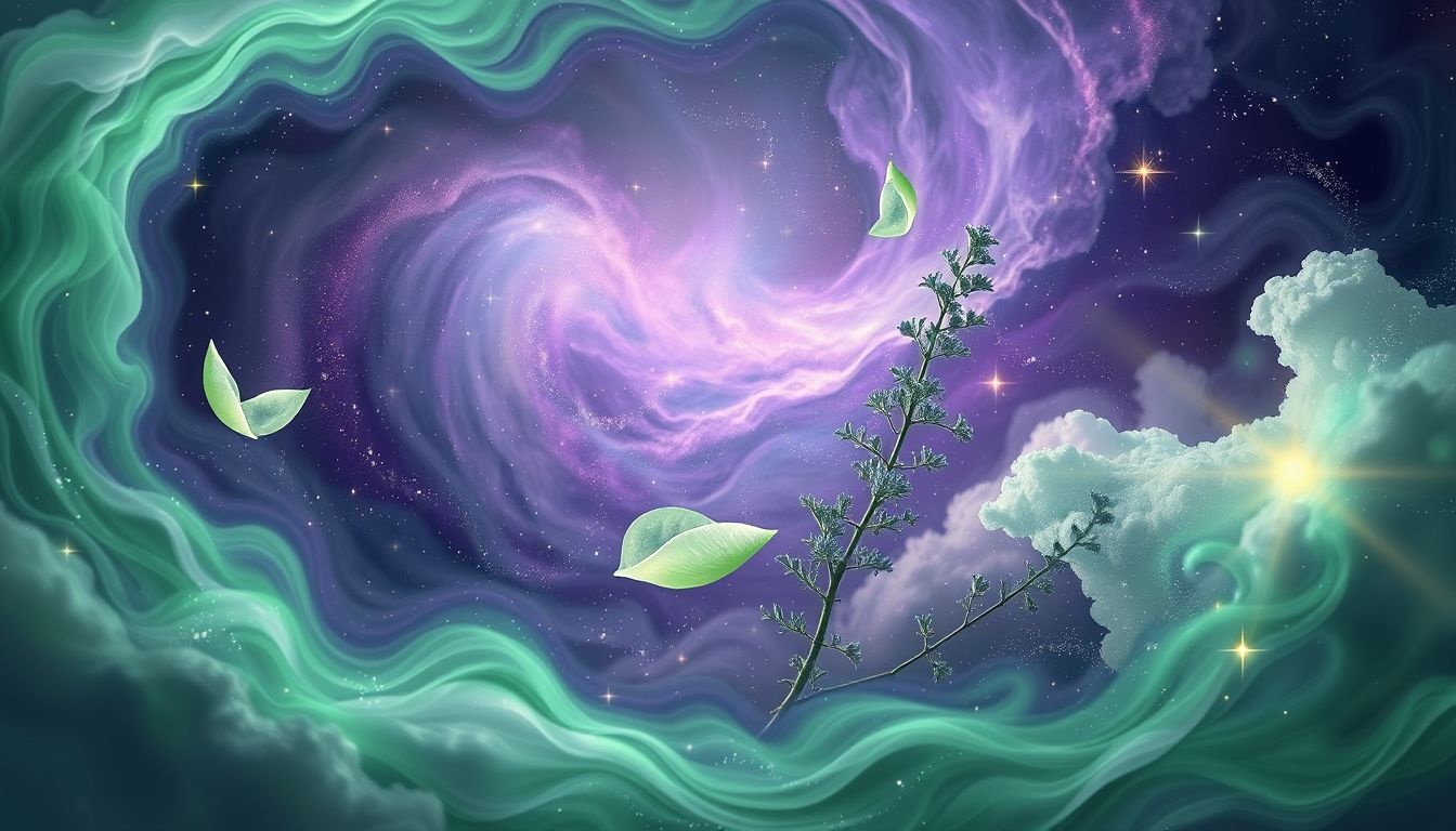 Rêver de thym vert et violet symbolise croissance spirituelle et créativité.