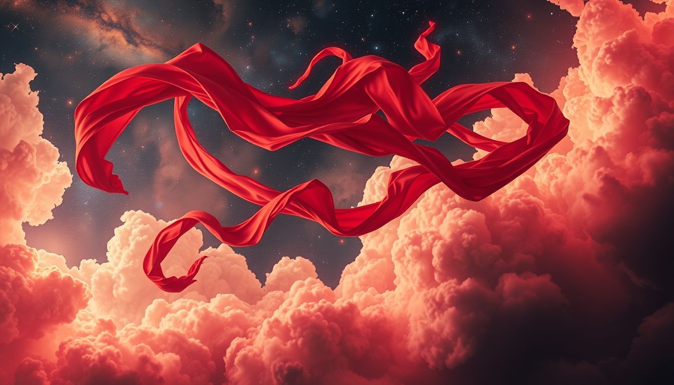 Rêver de tissu rouge symbolise souvent une intense passion ou colère.