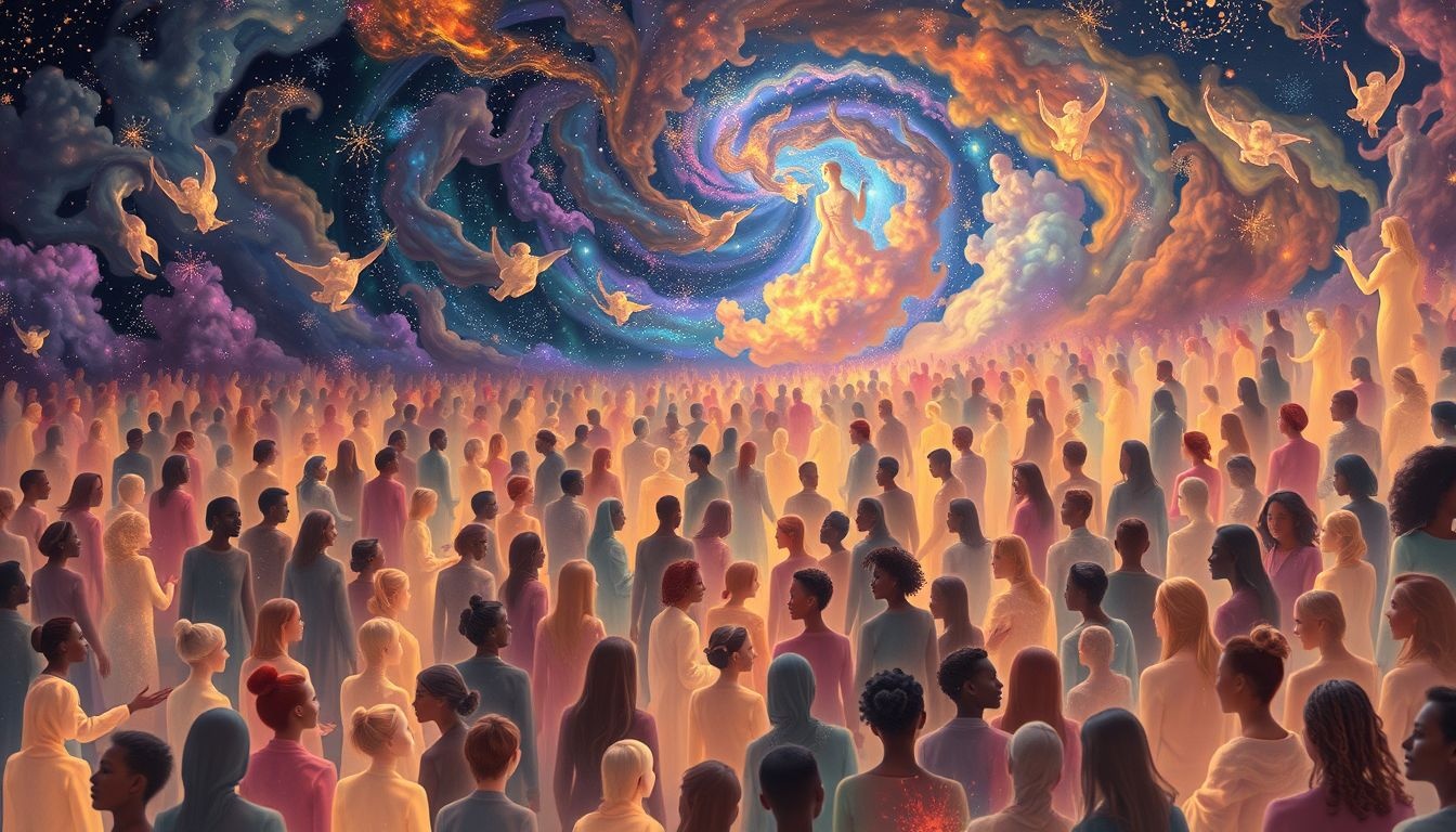 Rêver d’une foule métisse symbolise l’unité et la diversité intérieure.