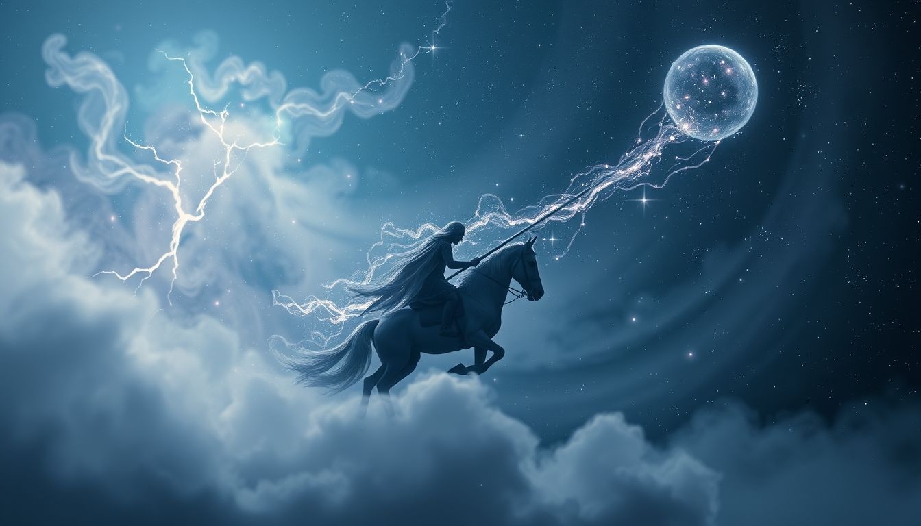 Le cavalier fuyant symbolise souvent la peur d’affronter ses défis.