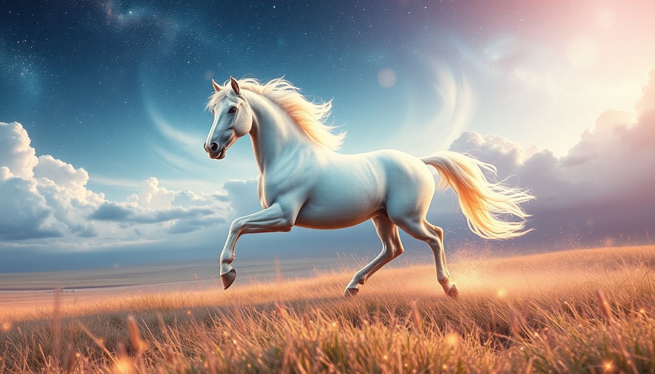 Rêver d’étalon dans un champ symbolise puissance et liberté intérieure.