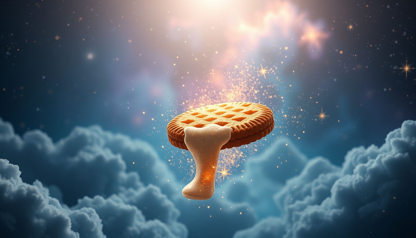 Un biscuit qui fond symbolise la perte et l'éphémérité.