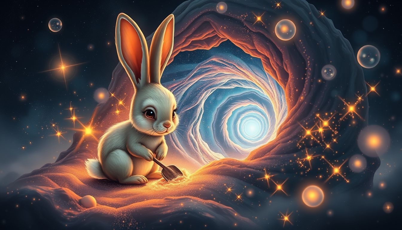 Bugs Bunny creusant un tunnel symbolise l’évasion astucieuse.