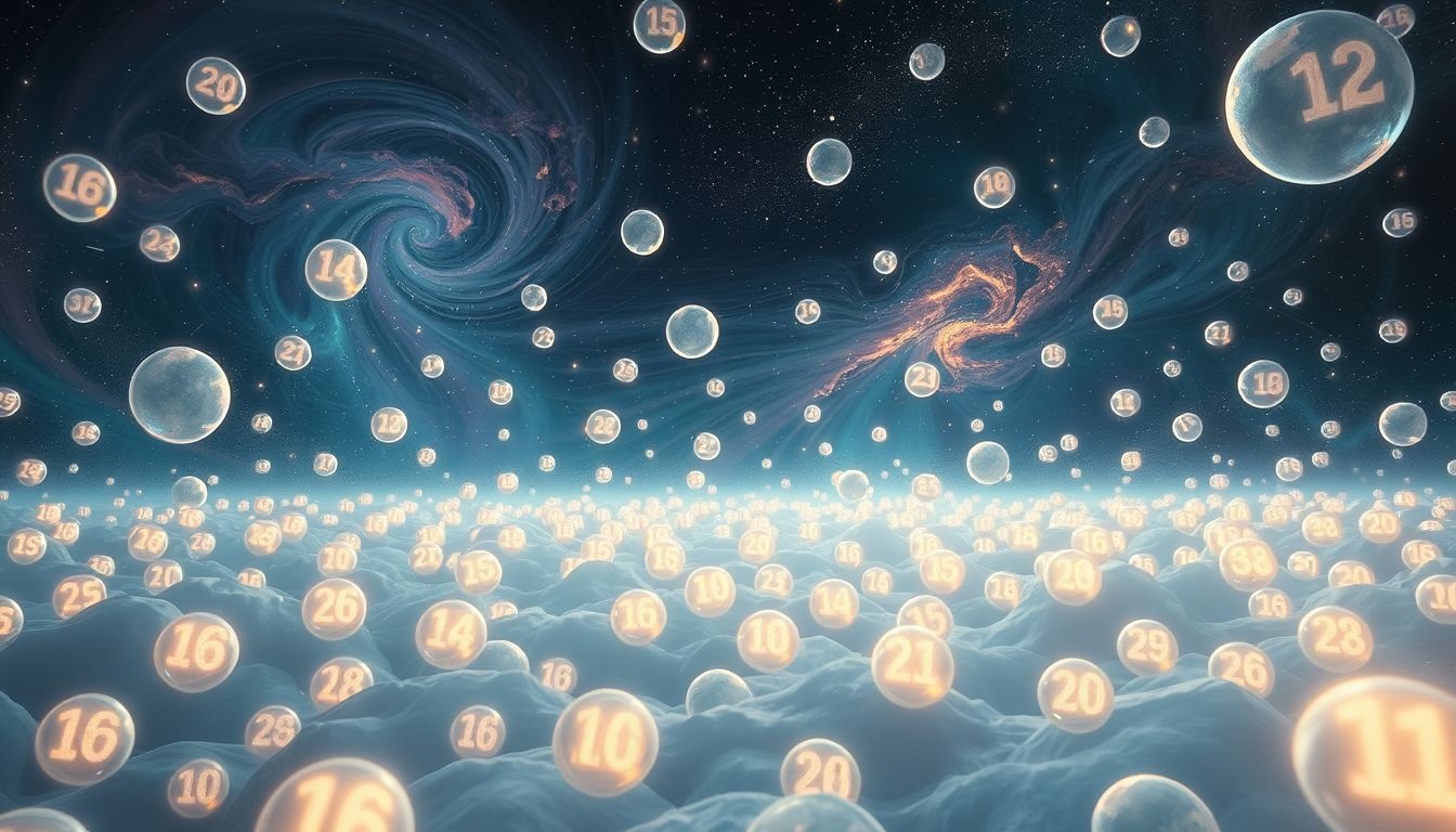 Cinq rêves illustrent dix mille comme symbole d'abondance infinie.