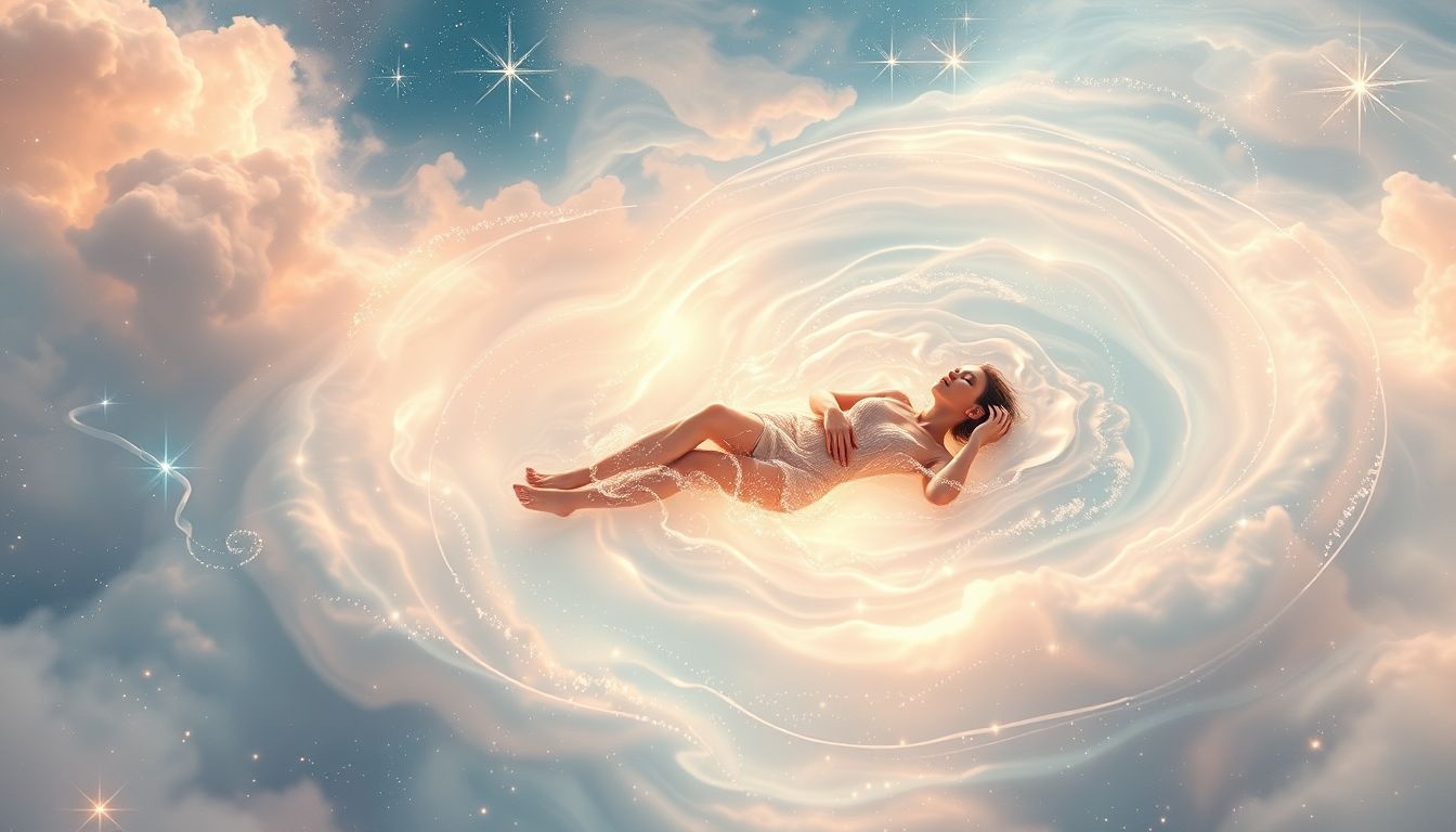 Flotter symbolise lâcher-prise émotionnel et renouveau intérieur profond.