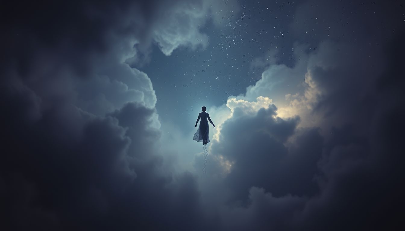 Flotter vers le bas symbolise souvent une perte de contrôle émotionnel.