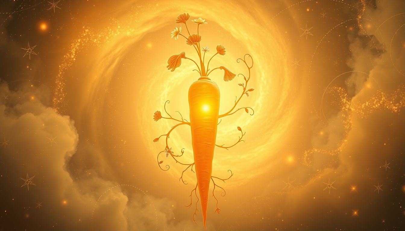 La carotte symbolise la vitalité, la croissance et la fertilité.
