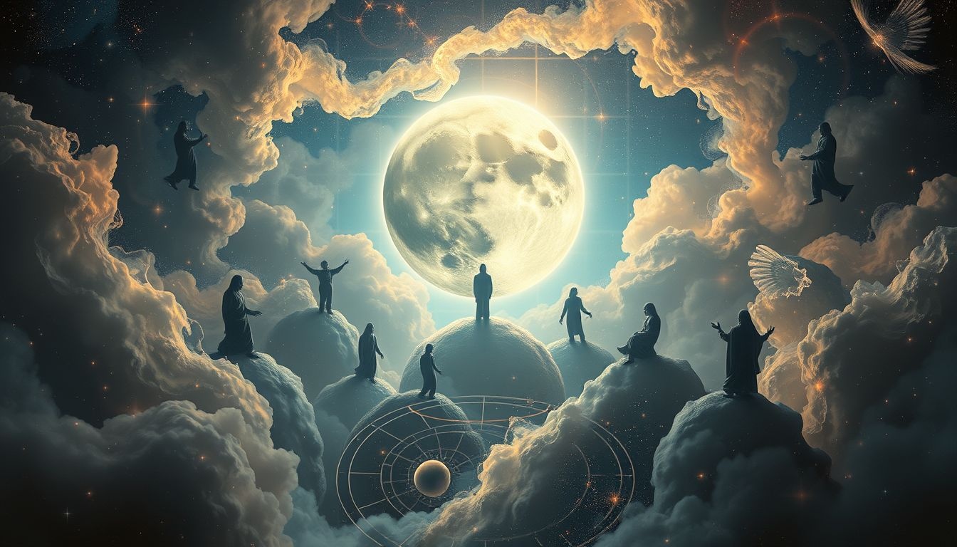 La treizième lune symbolise souvent l'inconscient et la transformation intérieure.