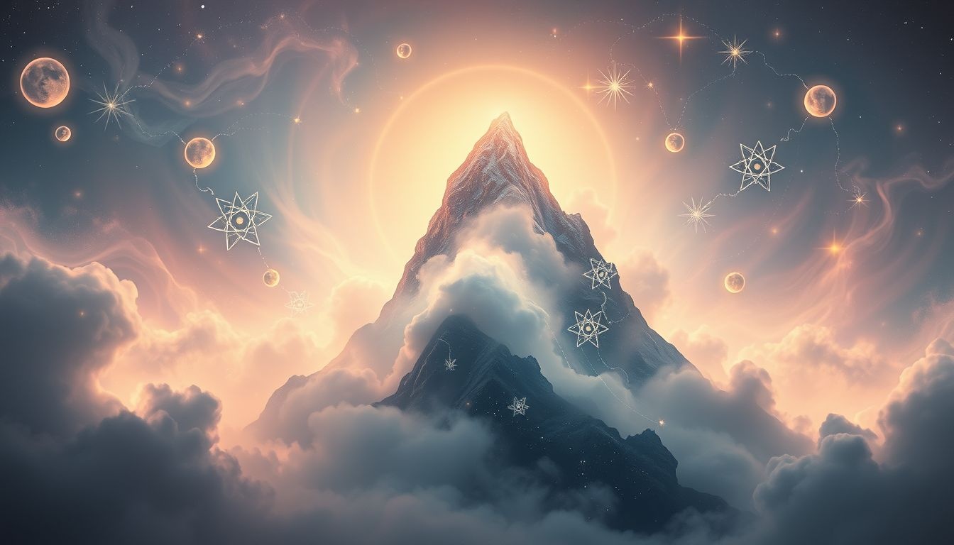Le guide de montagne symbolise l'intuition menant à la sagesse intérieure.