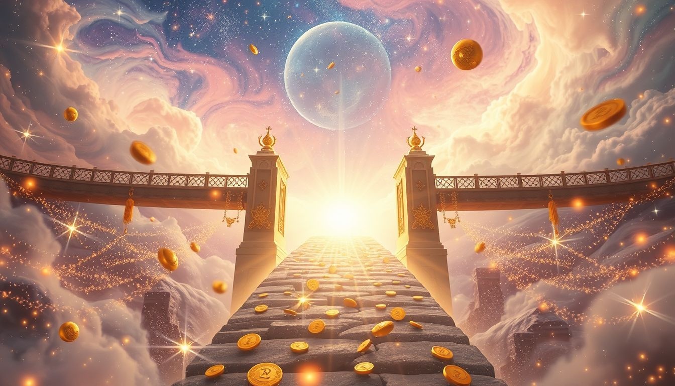 Le pont-levis symbolise l'accès contrôlé à la richesse et l'abondance.