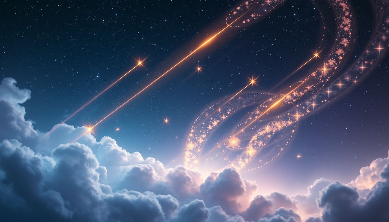Rêver d’étoiles filantes symbolise un impact durable et transformation.