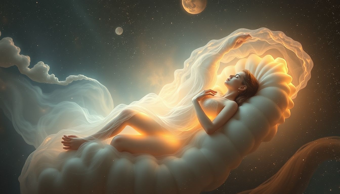 Rêver d'être allongé symbolise souvent un besoin de repos mental.